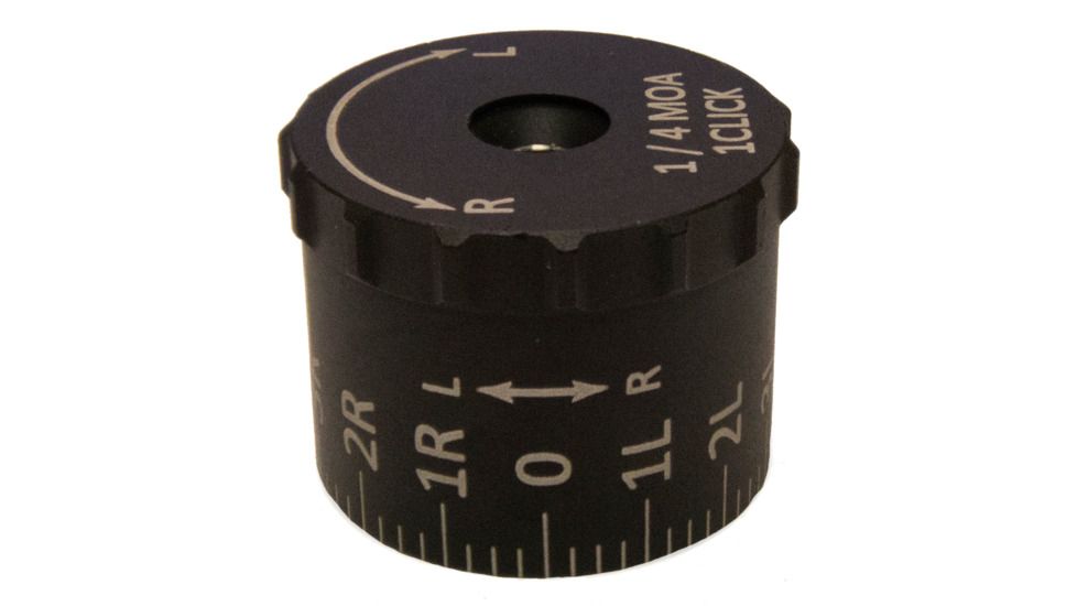 Sightron SIII8x32mm/SIII6x24mm Tactical Windage Knob MOA, 7L-7R, Black, 8-32 and SIII6-24 Tactical Windage Knob MOA 7L-7, 75002