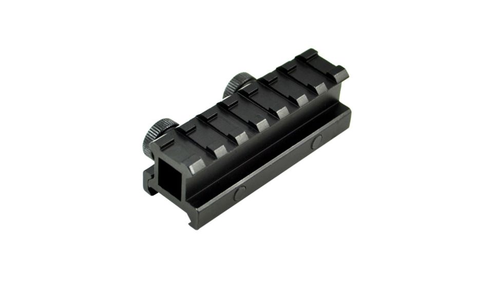 Sniper 7 Slot Riser Rifle Scope Mount w/ See Through Hole for Picatinny/Weaver, Black MRSSM7, EDEMO1