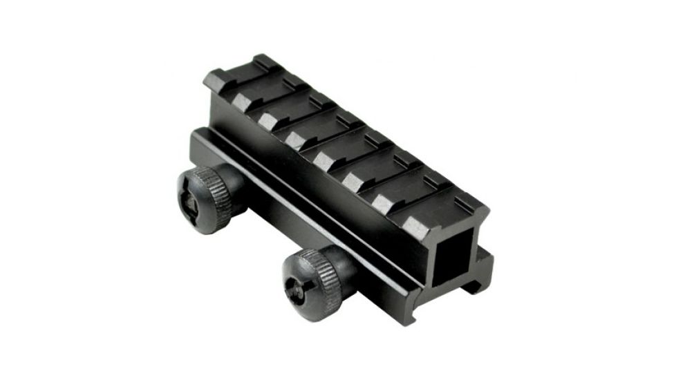 Sniper 7 Slot Riser Rifle Scope Mount w/ See Through Hole for Picatinny/Weaver, Black MRSSM7, EDEMO1