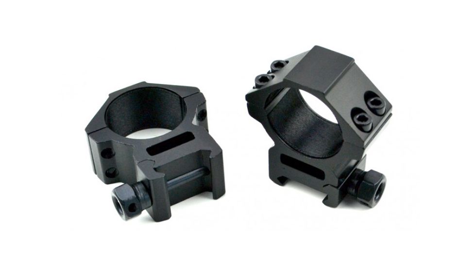 Sniper Medium Profile Rifle Scope Rings For Picatinny/Weaver Rail System, Black, 30mm Diameter, PT-30M4