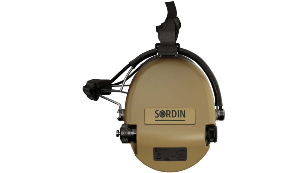 Sordin Supreme MIL AUX Headset, Neckband, Beige Cups, 500784