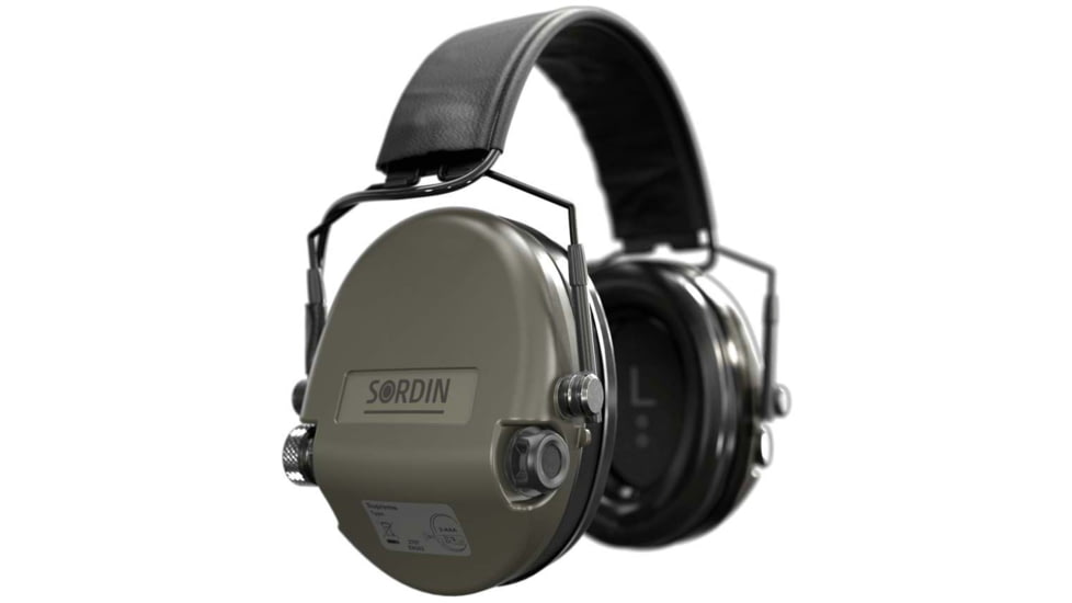 Sordin Supreme MIL AUX SFA Headset, Green Cups, 530458