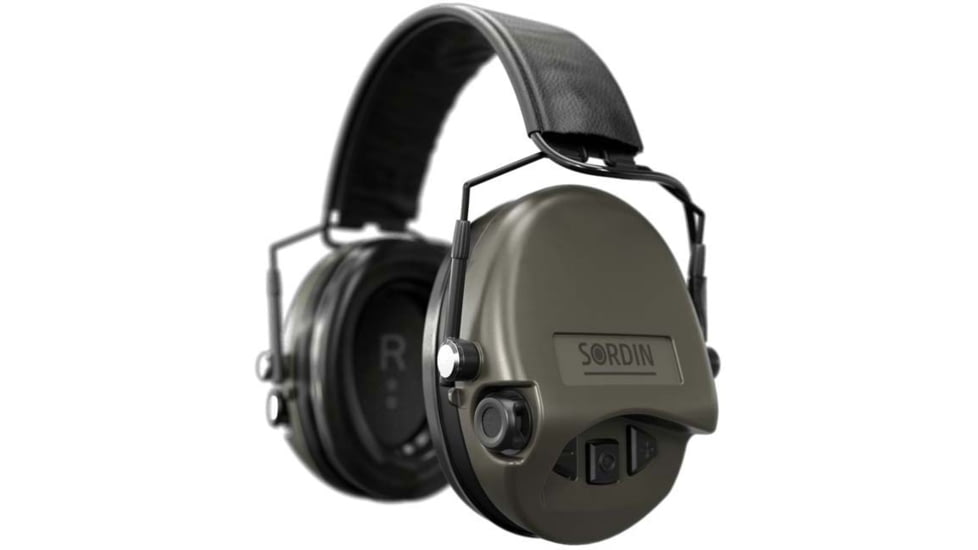Sordin Supreme MIL AUX SFA Headset, Green Cups, 530458
