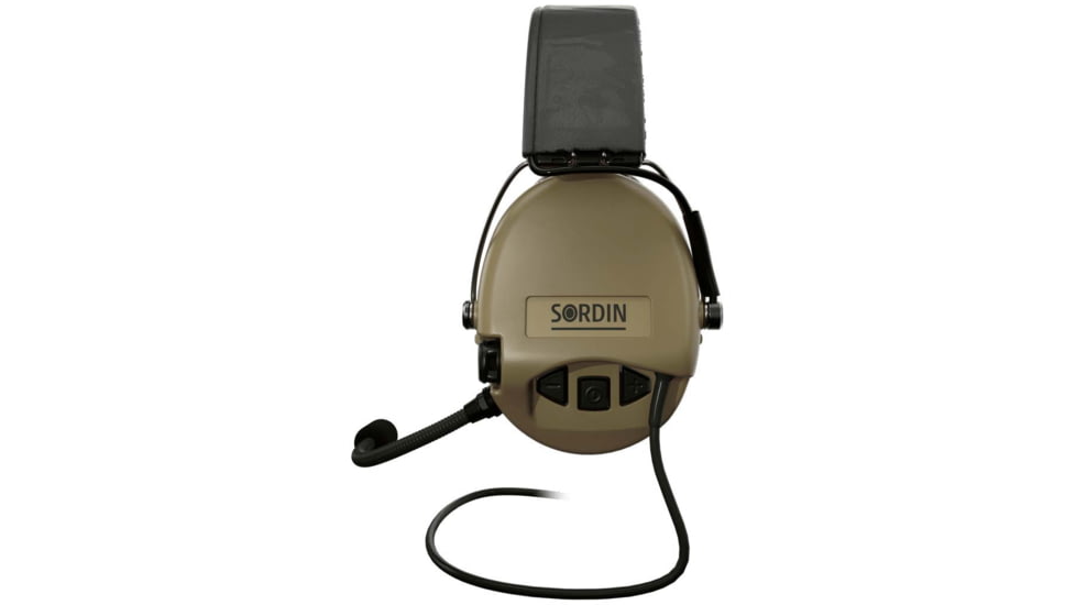 Sordin Supreme MIL CC Headset, Leather Headband, Beige Cups, 530435