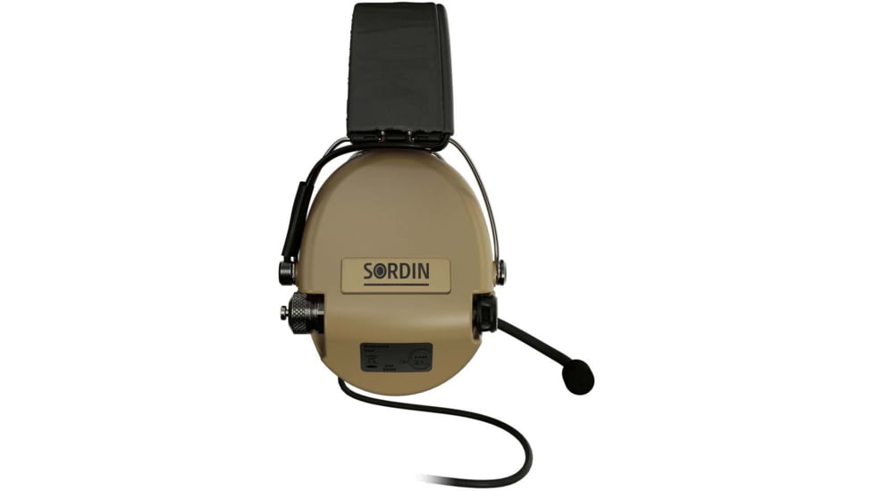 Sordin Supreme MIL CC Headset, Leather Headband, Beige Cups, 530435