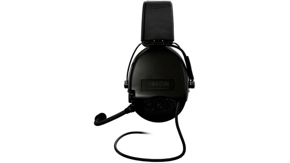 Sordin Supreme MIL CC Headset, Leather Headband, Black Cups, 500777