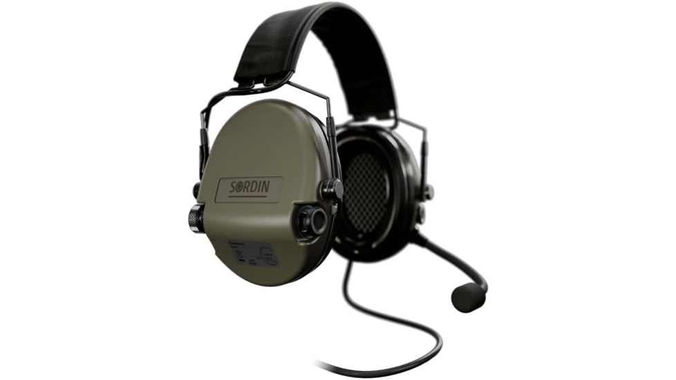 Sordin Supreme MIL CC Headset, Slim, Green Cups, 500776