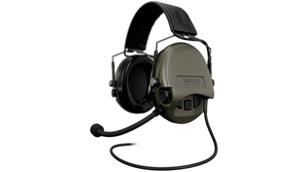 Sordin Supreme MIL CC Headset, Slim, Green Cups, 500776