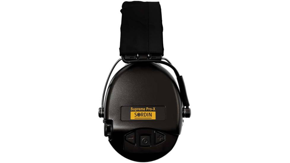 Sordin Supreme PRO-X Headband Headset, Foam, Black Headband, Black Cups, 500421
