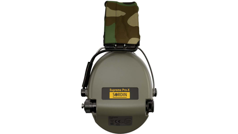 Sordin Supreme PRO-X Headband Headset, Foam, Camo Headband, Green Cups, 500423