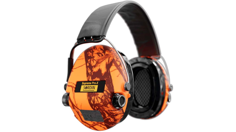 Sordin Supreme PRO-X LED Headset, Black Headband, Mossy Oak, 500545