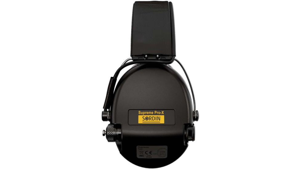 Sordin Supreme PRO-X LED Headset, Leather Headband, Black Cups, 510382