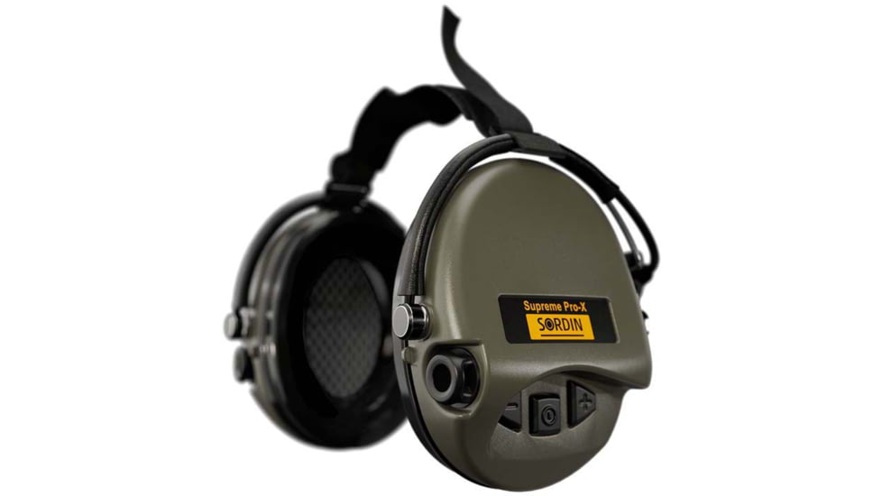 Sordin Supreme PRO-X Neckband Headset, Foam, Green Cups, 500405