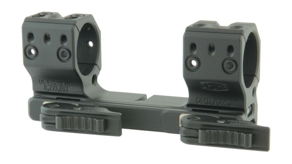 Spuhr 30mm H34mm 0MIL/0MOA Quick Detachable Rifle Scope Mount, Black QDP-3006