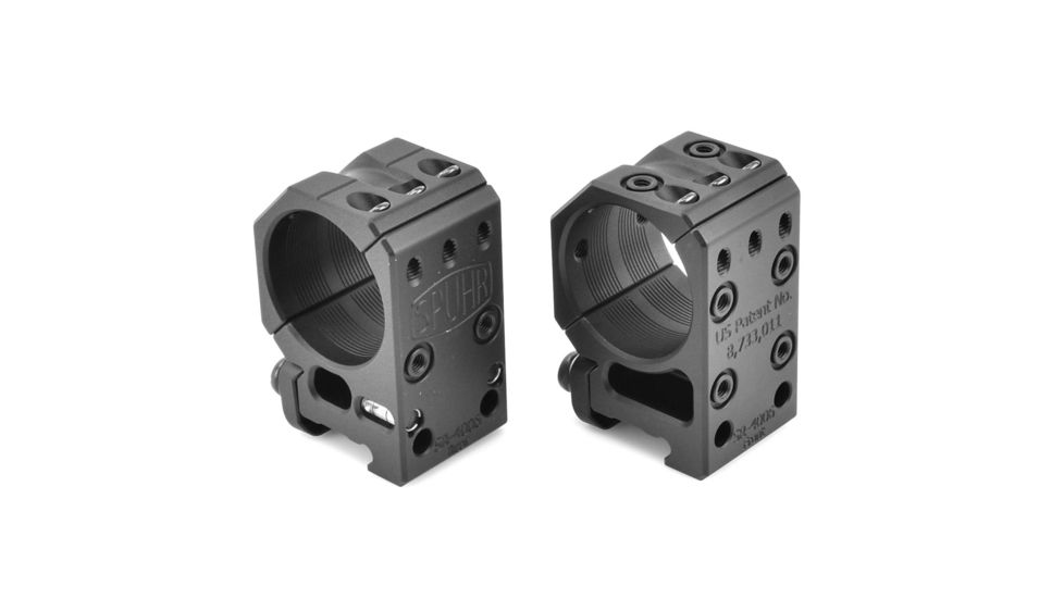 Spuhr 34mm H34mm Separated Rings Rifle Scope Mount for Picatinny Rail, Black, SR-4006