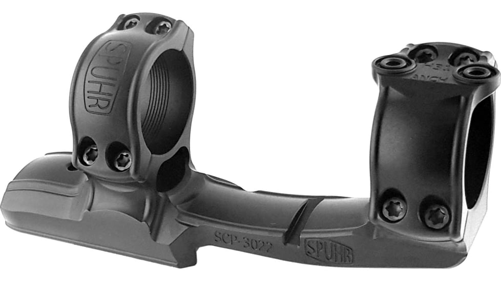 Spuhr Rifle Scope Mount, 0 MIL/0 MOA H-38 mm/1.5L-141 mm/5.55 W-154 g/5.4 oz, Black, SCP-3022