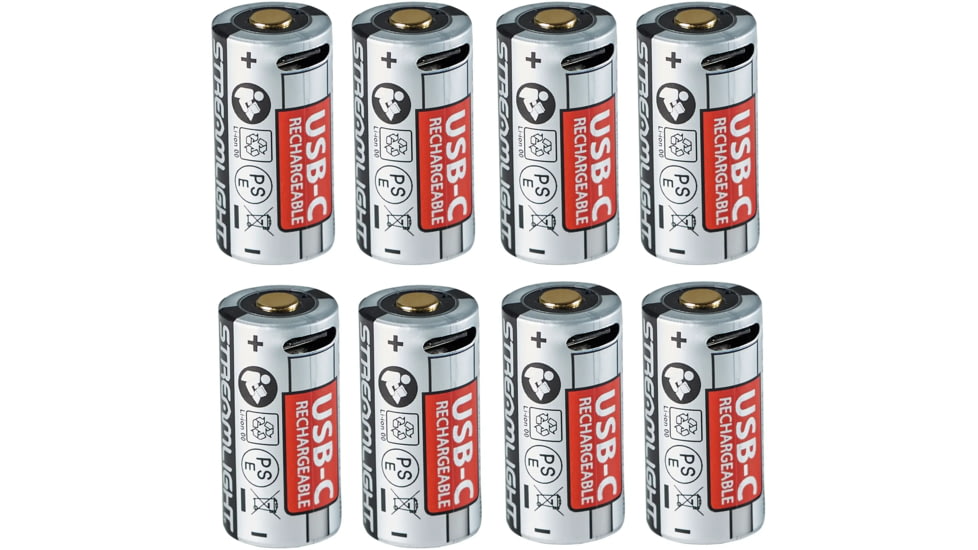 Streamlight SL-B9 Li-Ion USB Rechargeable Battery Pack w/ Integrated USB-C Port, 8 Pack, 20238