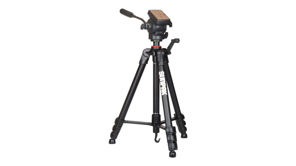 Sunpak Video Pro-M 4 Tripod with Fluid Head, Black, 65, 620-840