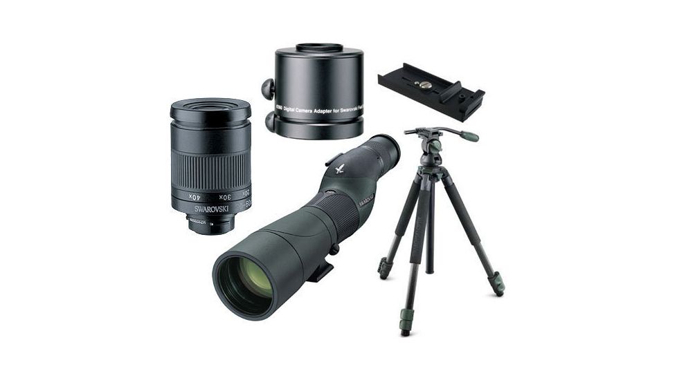 Swarovski STS65 HD Straight Spotting Scope Digiscoping Kit w/ DCA Digital Camera Adapter &amp; Tripod
