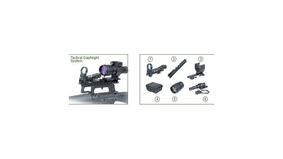 ATN Tactical Day/Night System 2 - Ultra-sight, Long rail, Quick release mount, Hard Case