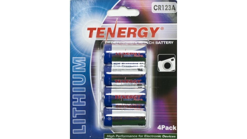 Tenergy Batteries- 4Pk, Cr123A 30406