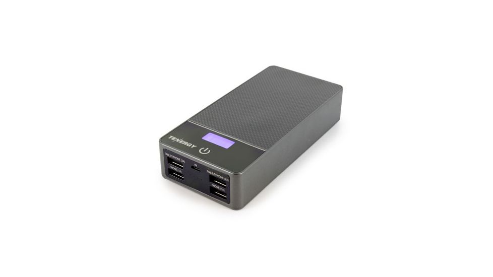 Tenergy POWER x 4 18000mAh Power Bank, Black 51106