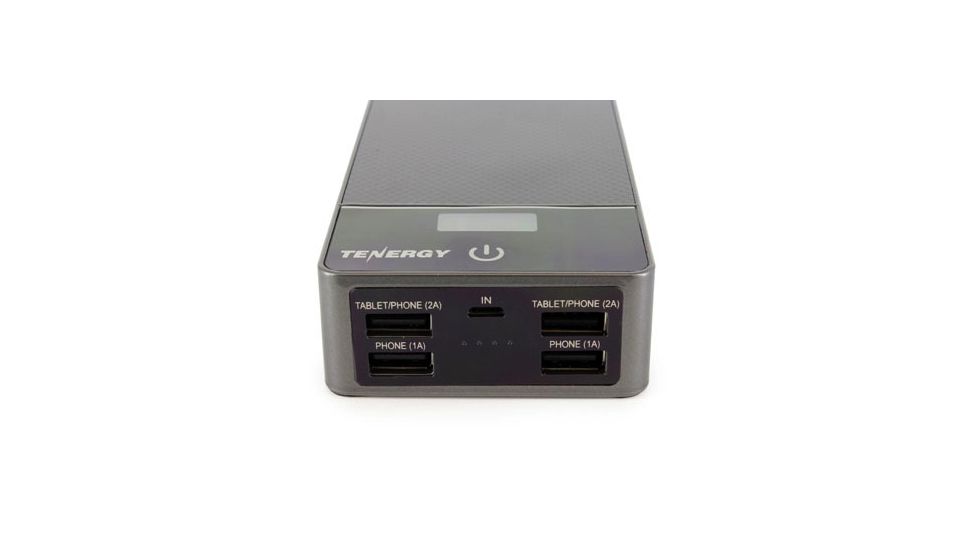 Tenergy POWER x 4 18000mAh Power Bank, Black 51106