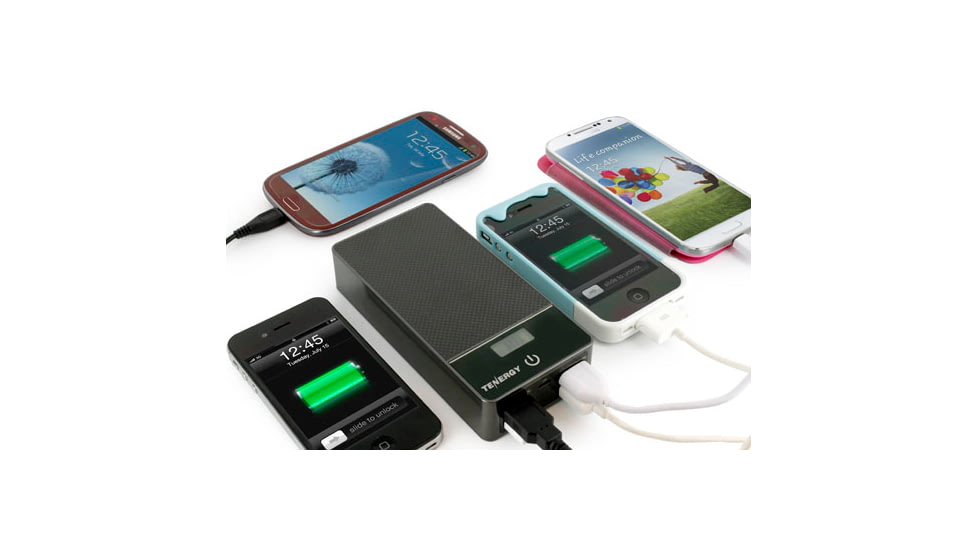 Tenergy POWER x 4 18000mAh Power Bank, Black 51106