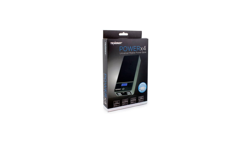 Tenergy POWER x 4 18000mAh Power Bank, Black 51106