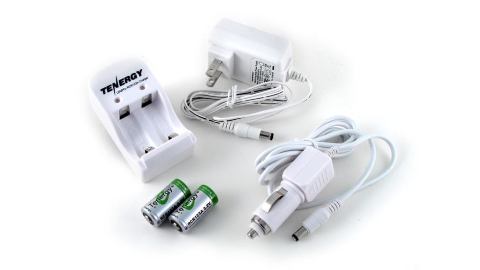 Tenergy RCR 750mAh Batteries w/Charger, Green and White 30203