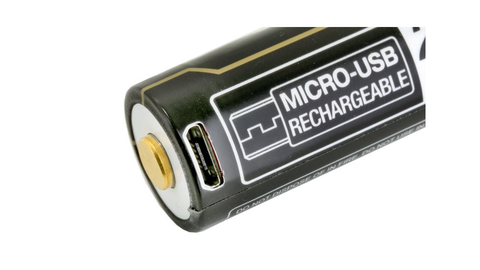 Tenergy T35B 3.6V 3500mAh Li-ion Rechargeable Battery w/Micro-USB Charging Port,Black,Pack of 2, 31779