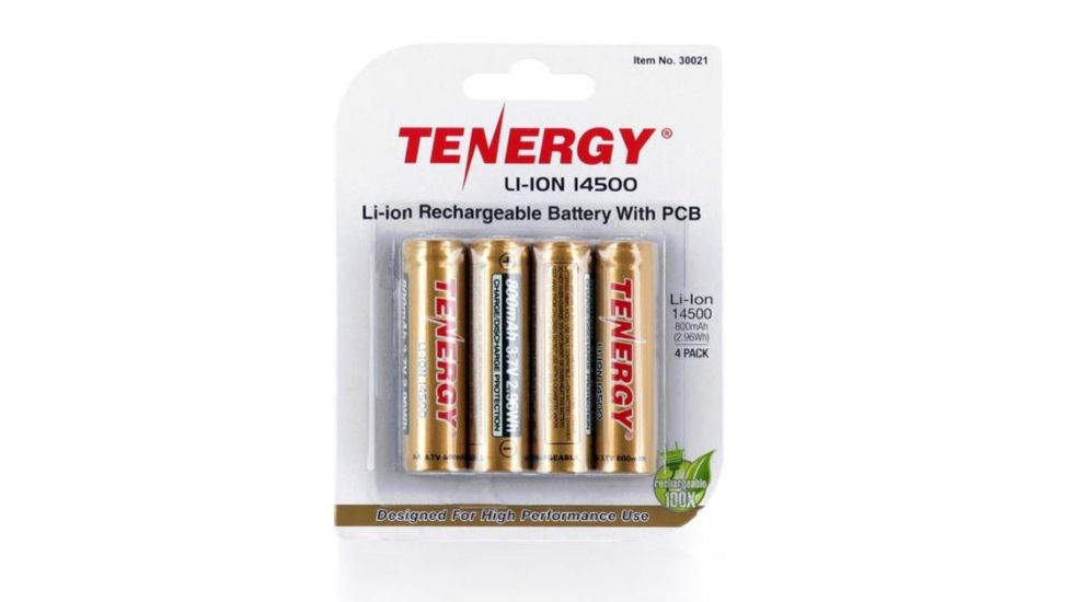 Tenergy T35P 3.6V 3500mAh 12.6wh Li-Ion Rechargeable Battery,Gold,Pack of 2 w/Carrying Case, 31777
