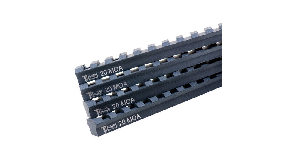 Tier One Picatinny Rails 0 MOA Borden Alpine, Black, T1PRBORALP0M