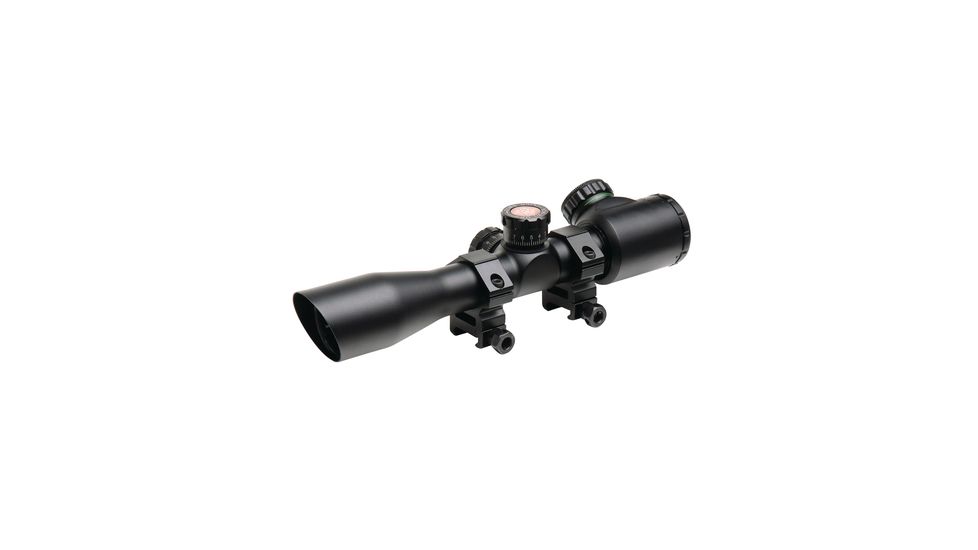 TruGlo Tru-Brite Xtreme Tactical Compact 4x32mm Rifle Scope W/ Rings, Red/Green Illuminated Mil-Dot Reticle, TG-TG8504TL