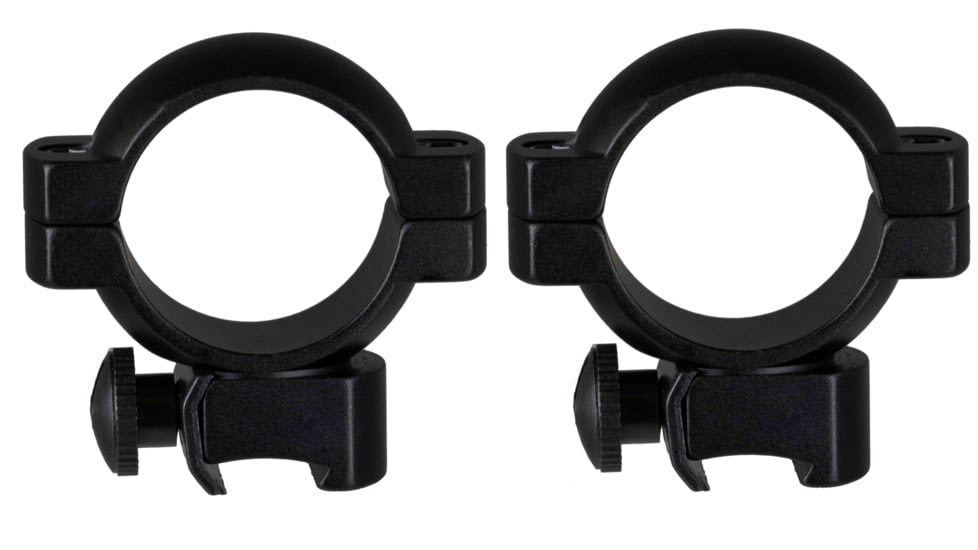 TruGlo Lightweight 1in Scope Rings Mounts, Rimfire/Airgun Rails, Medium, Black, TG-TG8960B2
