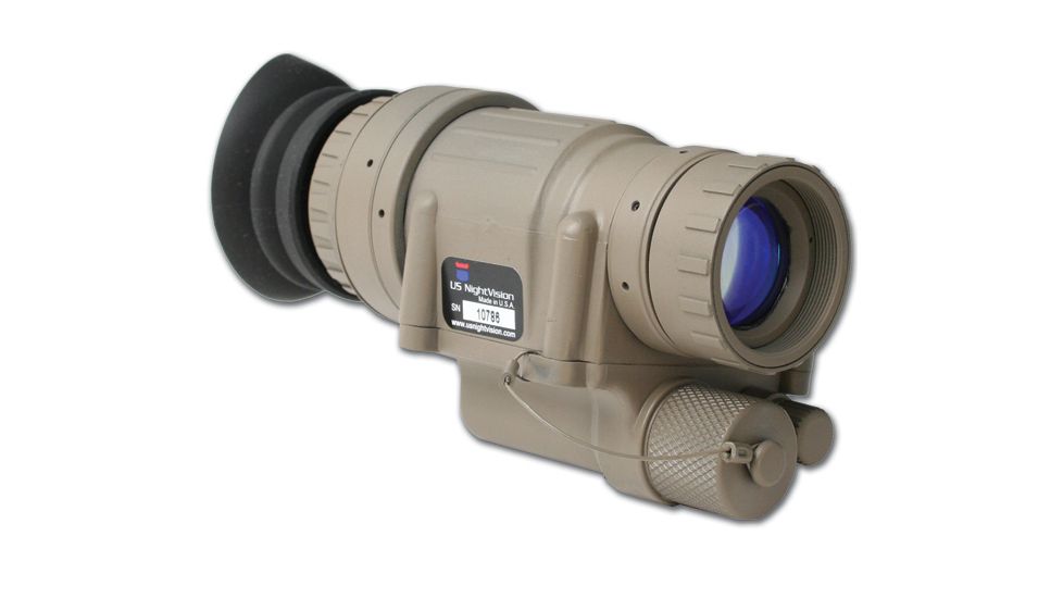 US Night Vision PVS-14A NightCoat Night Vision Monocular, Gen 3 w/ Manual Gain Control, Tan 001204