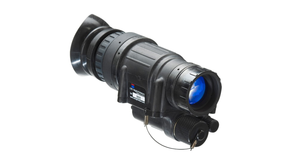 US Night Vision AN/PVS-14A GEN III Auto-Gated Green Phosphor Monocular, Black, 000455