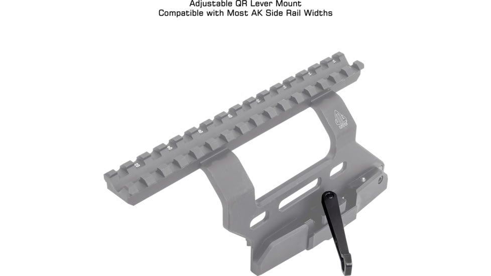 UTG Accu-Sync, Picatinny Mount, Fits AK Platforms with Standard Receiver Side Rails, Universal Fit, Anodized Finish, Black, 6061-T6 Aluminum Construction