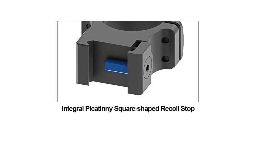 UTG PRO 30mm/2PCs High Profile P.O.I Picatinny Rings, Black, RWU013022