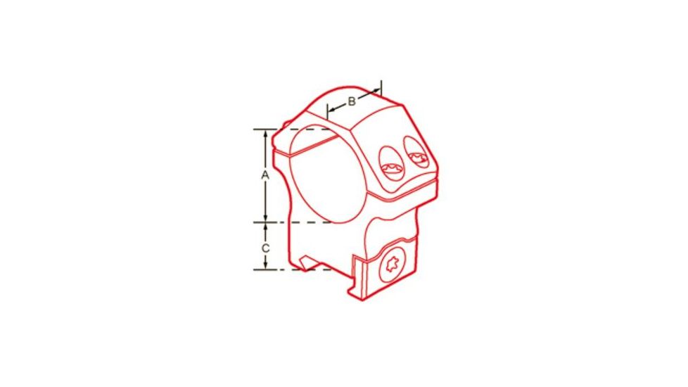 UTG PRO 30mm/2PCs High Profile P.O.I Picatinny Rings, Black, RWU013022