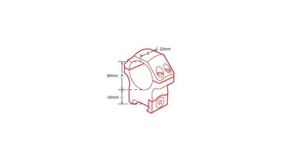 UTG PRO 30mm/2PCs Low Profile P.O.I Picatinny Rings, Black, RWU013010