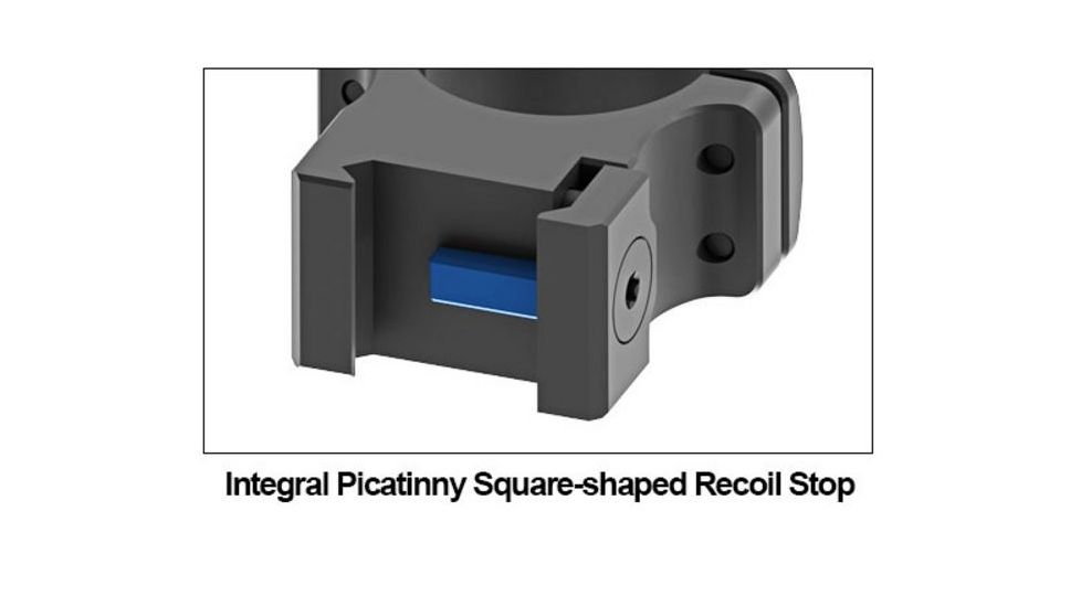 UTG PRO 30mm Medium Profile P.O.I Picatinny Rifle Scope Rings, Black, 2 Pieces RWU013015