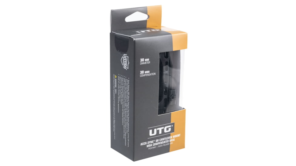 UTG Pro ACCU-SYNC QR Cantilever Mount, 30 MOA, 70 mm Offset, 30 mm Tube, Picatinny, Black, AIR330MOA