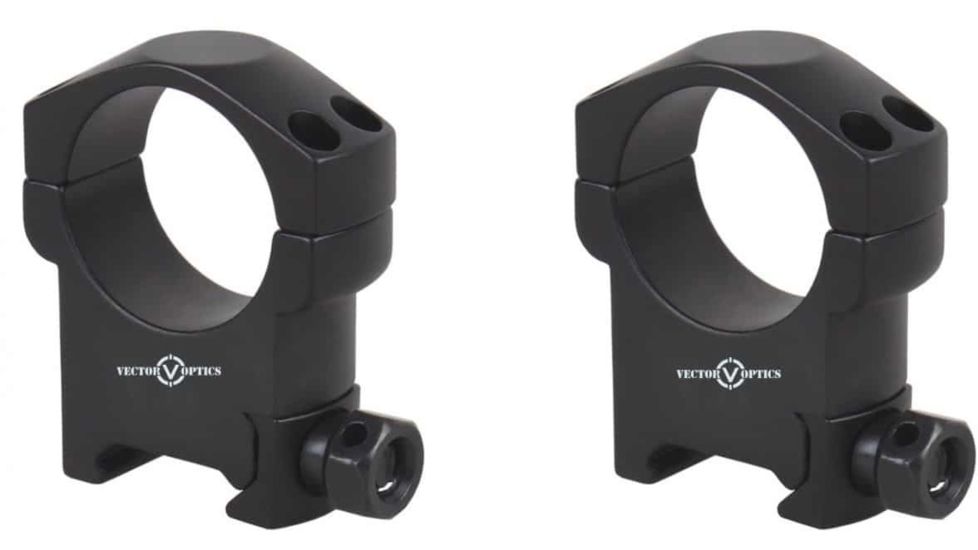 Vector Optics Tactical Rifle Scope Rings, 30mm Tube, Picatinny/ Weaver, 31mm Height, 6063-T6, Matte, Black, SCTM-08