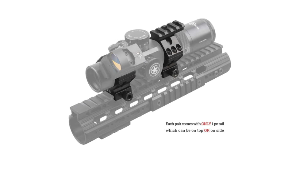 Vector Optics Tactical Rifle Scope Rings, 35mm Tube, Picatinny, 28mm Height, 6061-T6, Matte, Black, SCTM-30, EDEMO2
