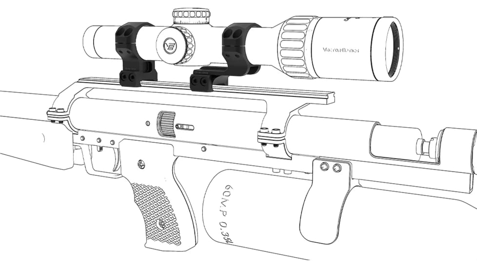 Vector Optics 30mm 1.25in Cantilever Dovetail Rings