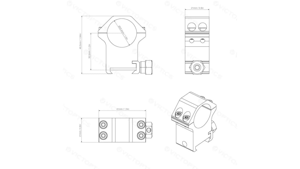 Vector Optics Weaver Rings-High