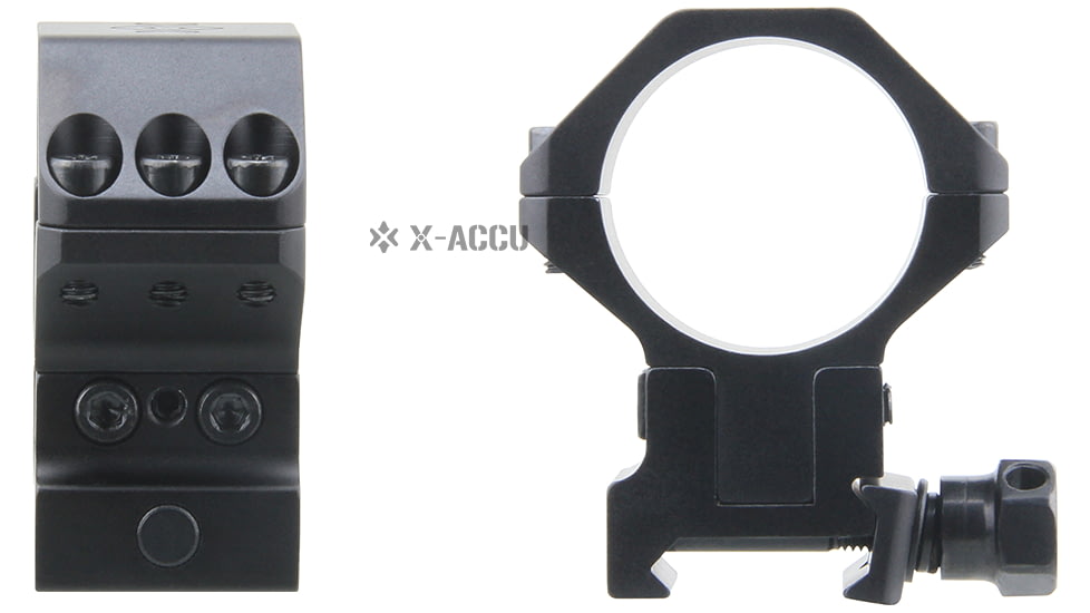 Vector Optics X-Accu 30mm Adjustable Elevation Picatinny Rings, 1913 Picatinny Mount, Black Matte, Chorme, XASR-3040