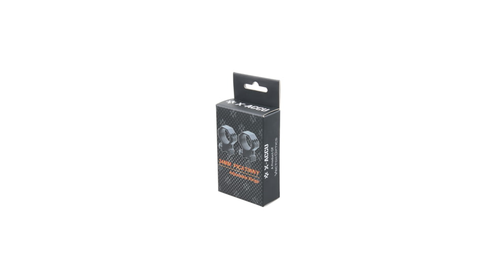 Vector Optics X-Accu 34mm Adjustable Elevation Picatinny Rings, 1913 Picatinny Mount, Black Matte, Chorme, XASR-3050