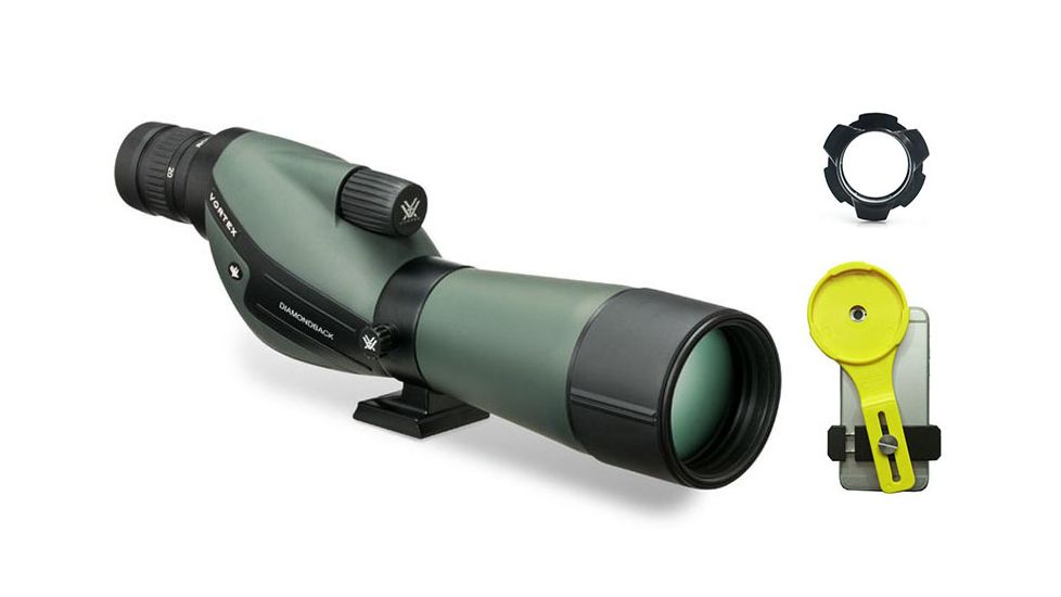 Vortex Diamondback 20-60x60 Straight Spotting Scope w/FREE Phone Skope Case and Spotting Scope Adapter